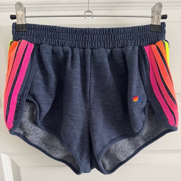 Aviator Nation Pants - Aviator Nation 5 Stripe Jogger Shorts